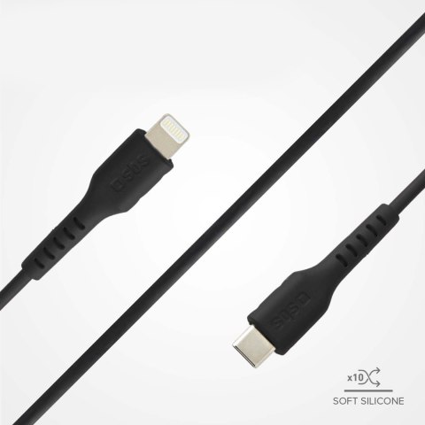 Kabel przewód USB-C - iPhone Lightning 1m - czarny
