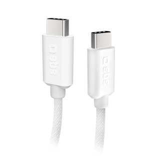 Kabel przewód w oplocie USB-C 60W 1.5m - szary