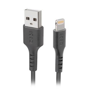 Kabel przewód z certyfikatem MFi USB-A - iPhone Lightning 1m - czarny