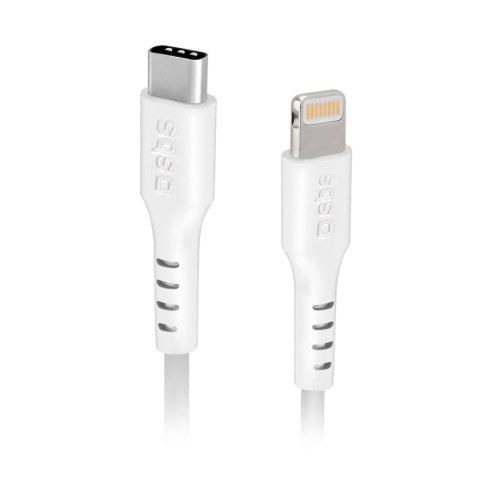 Kabel przewód z certyfikatem MFi USB-C - iPhone Lightning 1m - biały