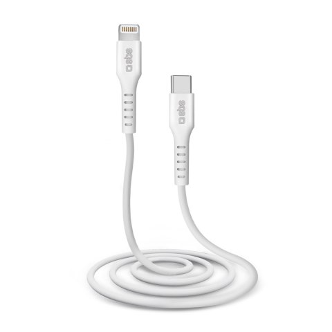 Kabel przewód z certyfikatem MFi USB-C - iPhone Lightning 1m - biały