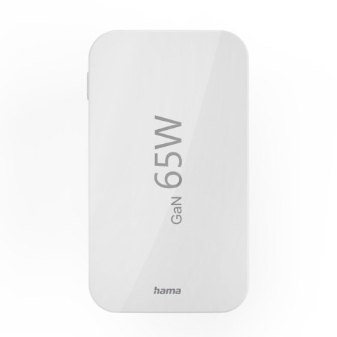 Ładowarka sieciowa składana GaN USB-C USB-A 65W - biała