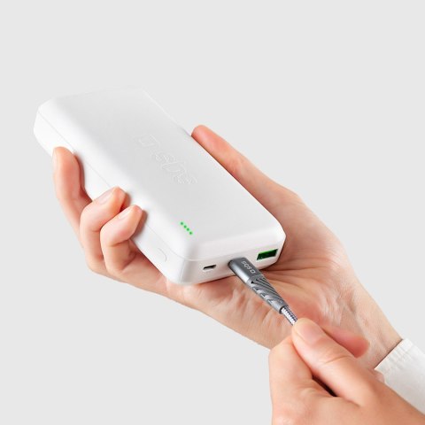 Powerbank 20000 mAh PD MicroUSB USB-C USB-A 20W - biały