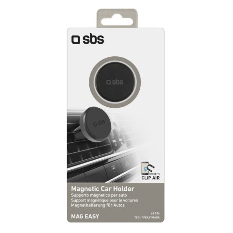 Uchwyt samochodowy magnetyczny do smartfona śr. 33 mm na kratkę nawiewu - czarny