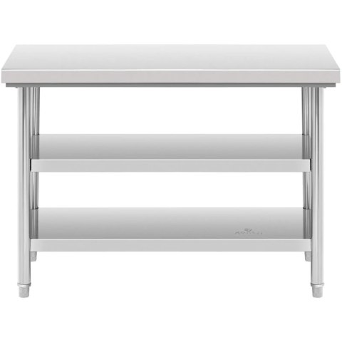 Stół blat roboczy centralny stalowy 3 poziomy 120 x 60 cm do 600 kg