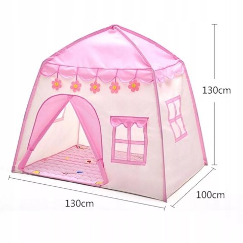 Namiot domek ogrodowy z podłogą dla dziewczynek różowy 600-25