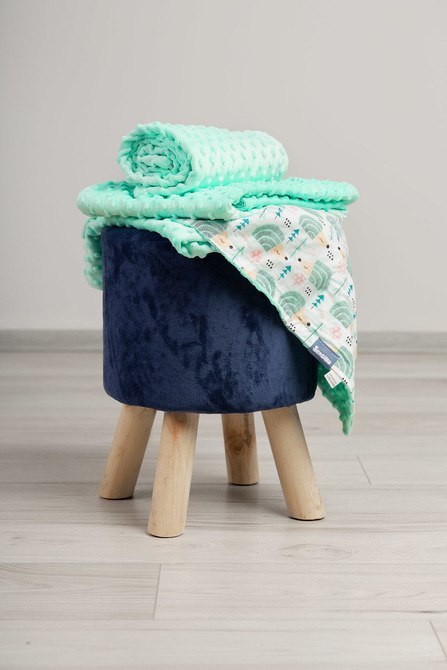 LEKKI KOCYK MINKY 75 x 100 JEŻYKI MIĘTA