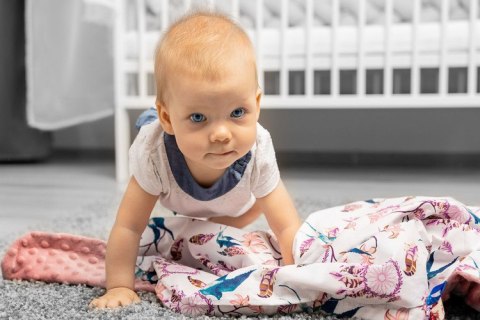 LEKKI KOCYK MINKY 75 x 100 JEŻYKI SZARY