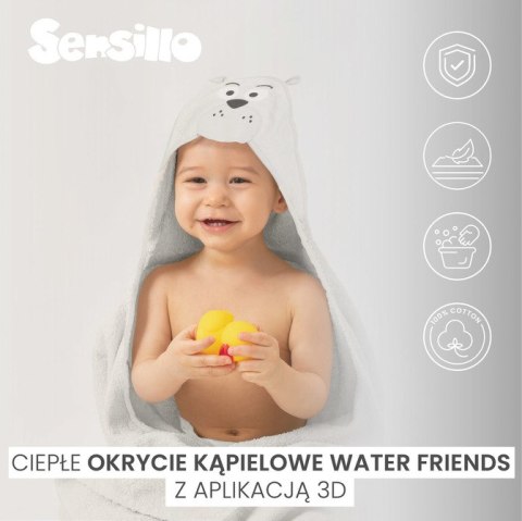 WATERFRIENDS OKRYCIE KĄPIELOWE 100x100 MIŚ GREY