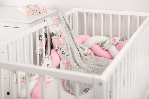 LEKKI KOCYK MINKY 75 x 100 SZARY KWIATY