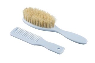 A0457 SZCZOTKA + GRZEBIEŃ NAT.WŁOSIE BLUE