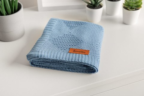 KOC BAMBUS 100% 100X80CM NIEBIESKI