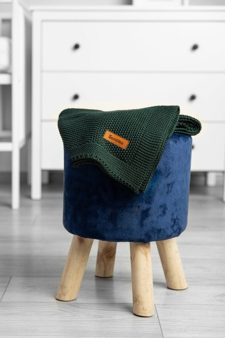 KOC DZIERGANY BAWEŁNA CIEMNOZIELONY 100 X 80