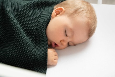 KOC DZIERGANY BAWEŁNA CIEMNOZIELONY 100 X 80