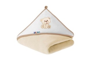 A1252 OKRYCIE KĄPIELOWE MIŚ ECRU 100 X 100 BAWEŁNA