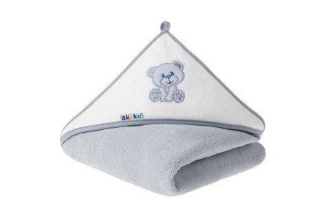 A1258 OKRYCIE KĄPIELOWE MIŚ SZARY 100 X 100 BAWEŁNA