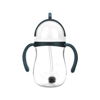 A0166 BIDON ZE SŁOMKĄ Z ODWAŻNIKIEM NIEBIESKO-SZARY