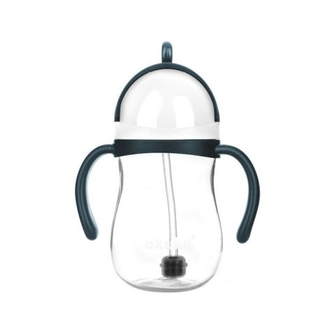 A0166 BIDON ZE SŁOMKĄ Z ODWAŻNIKIEM NIEBIESKO-SZARY