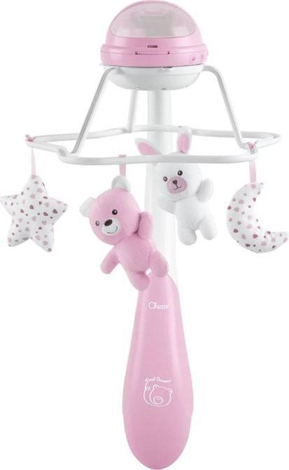153268 KARUZELA RAINBOW COT MOBILE PINK