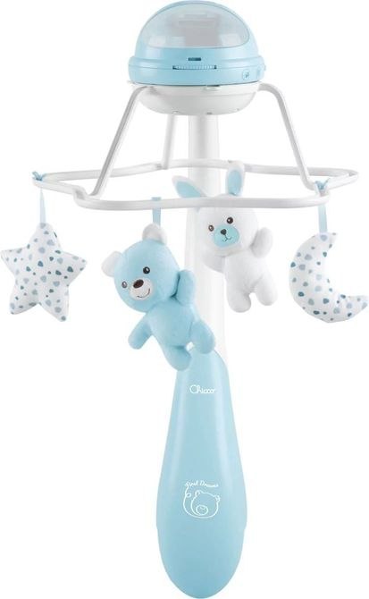 153275 KARUZELA RAINBOW COT MOBILE BLUE