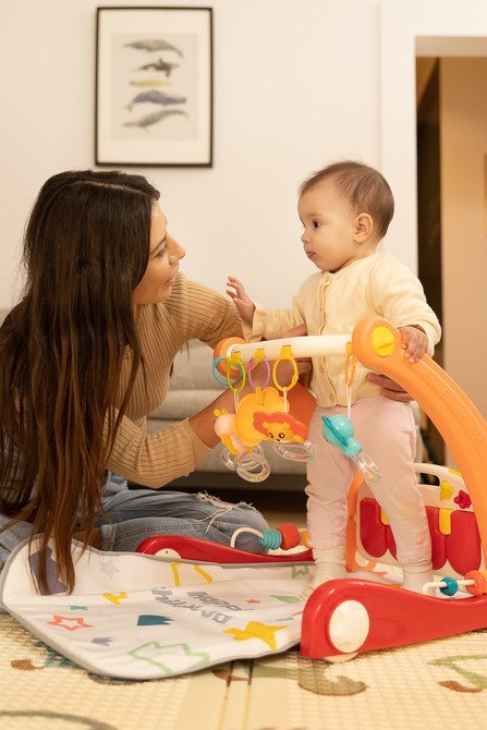 2W1 CHODZIK Z MATĄ MUZYCZNĄ PINK