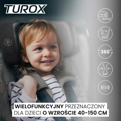 FOTELIK TUROX I-SIZE GRAPHITE (40-150)