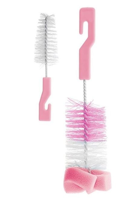 6014 SZCZOTKA Z GĄBKĄ DO MYCIA BUTELEK I SMCZKÓW 3 KOLORY BOC0601