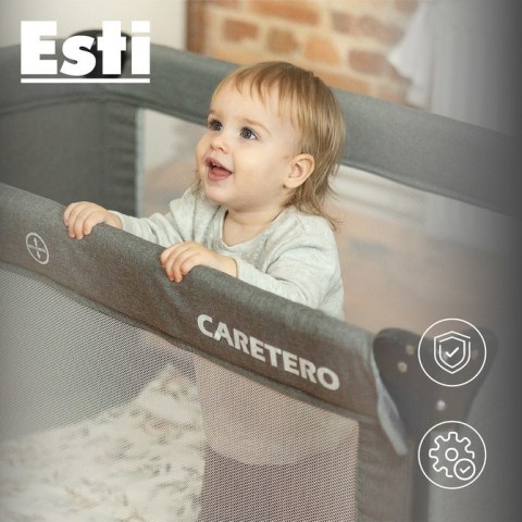 ŁÓŻECZKO TURYSTYCZNE ESTI Z OPUSZCZANYM BOKIEM BLACK