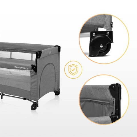 ŁÓŻECZKO TURYSTYCZNE ESTI Z OPUSZCZANYM BOKIEM BLACK