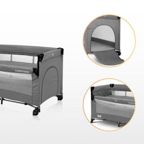 ŁÓŻECZKO TURYSTYCZNE ESTI Z OPUSZCZANYM BOKIEM BLACK