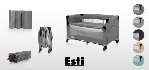 ŁÓŻECZKO TURYSTYCZNE ESTI Z OPUSZCZANYM BOKIEM BLACK