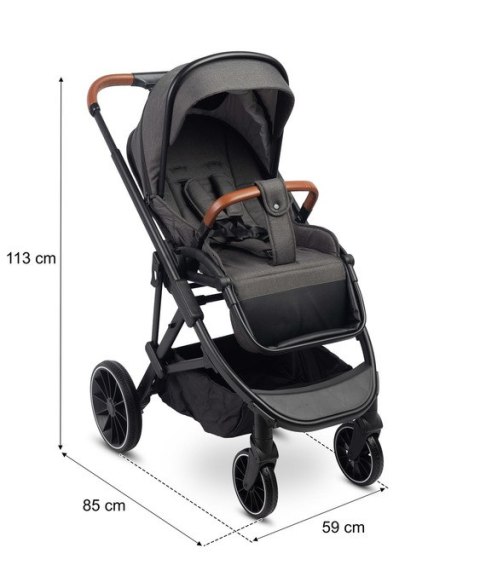 WÓZEK SPACEROWY RATIO DARK GREY
