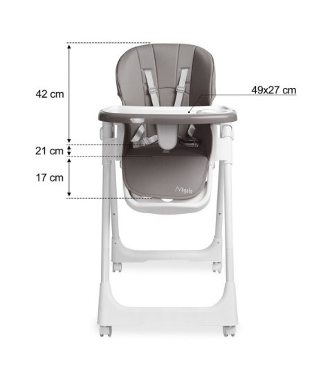 KRZESEŁKO DO KARMIENIA MEGALO DARK GREY