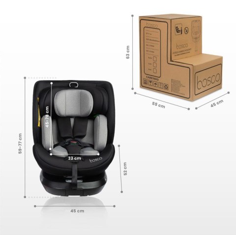 FOTELIK BOSCO I-SIZE BLACK (40-150)