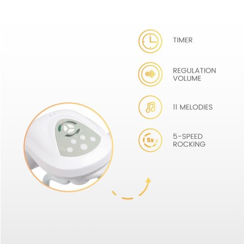 HUŚTAWKA ELEKTRYCZNA RAFFI LIGHT GREY