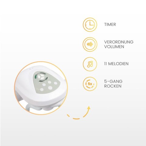 HUŚTAWKA ELEKTRYCZNA RAFFI LIGHT GREY