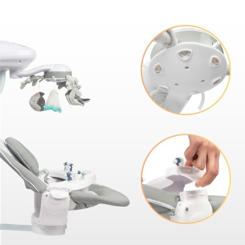 HUŚTAWKA ELEKTRYCZNA RAFFI LIGHT GREY