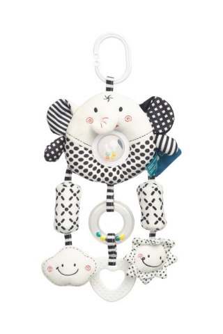 BLACK&WHITE ZABAWKA PODRÓŻNA SŁONIK