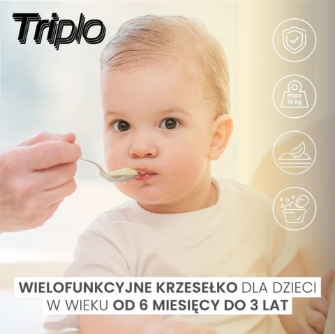 KRZESEŁKO DO KARMIENIA 3W1 TRIPLO BEIGE