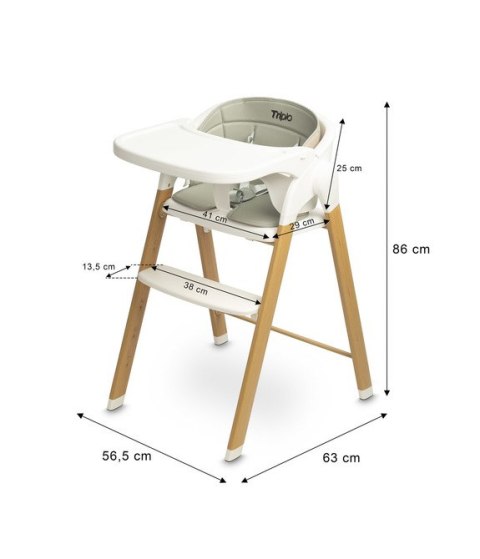 KRZESEŁKO DO KARMIENIA 3W1 TRIPLO BEIGE