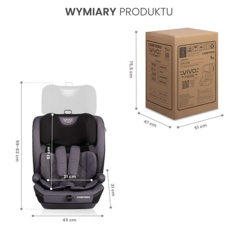 FOTELIK VIVO I-SIZE BURGUNDY (76-150)