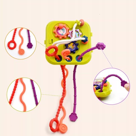 Edukacyjna kostka sensoryczna sorter kształtów klocki cymbałki 18m+ 688-62