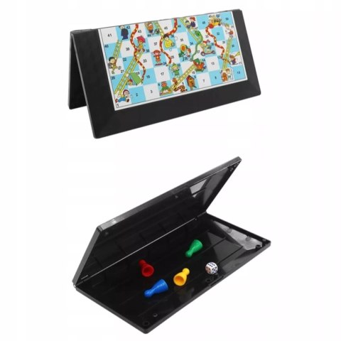 Gra planszowa węże i drabiny klasyczna składana plansza pionki kostka 2314