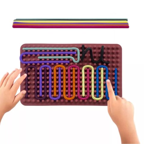 Sensoryczna tablica aktywności dwustronna silikonowa Montessori 1703C