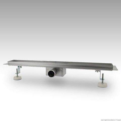 Odpływ liniowy Czarny Szklany z syfonem 100cm