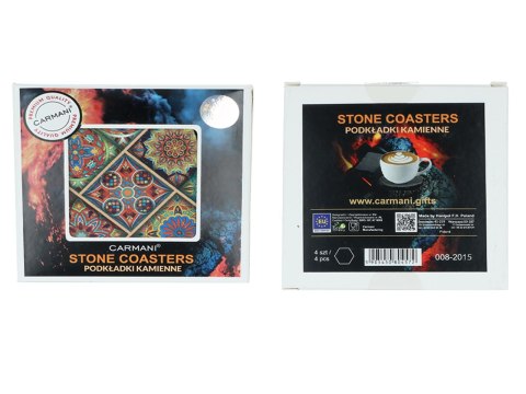 Kpl. 4 podkładek kamiennych - Sześciokątne, Maroko (CARMANI)