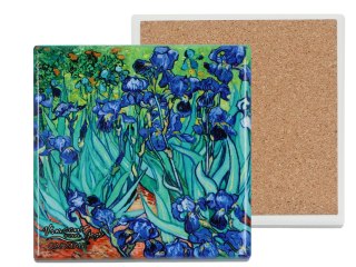 Podkładka ceramiczna, kwadratowa - V. van Gogh, Irysy (CARMANI)