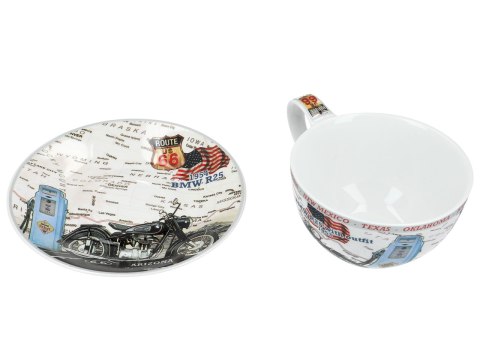 Filiżanka ze spodkiem - Motocykl (CARMANI)