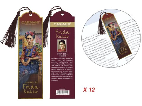 Kpl. 12 zakładek do książki - F. Kahlo (CARMANI)