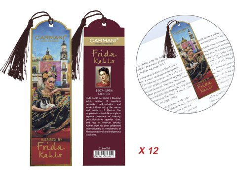 Kpl. 12 zakładek do książki - F. Kahlo (CARMANI)